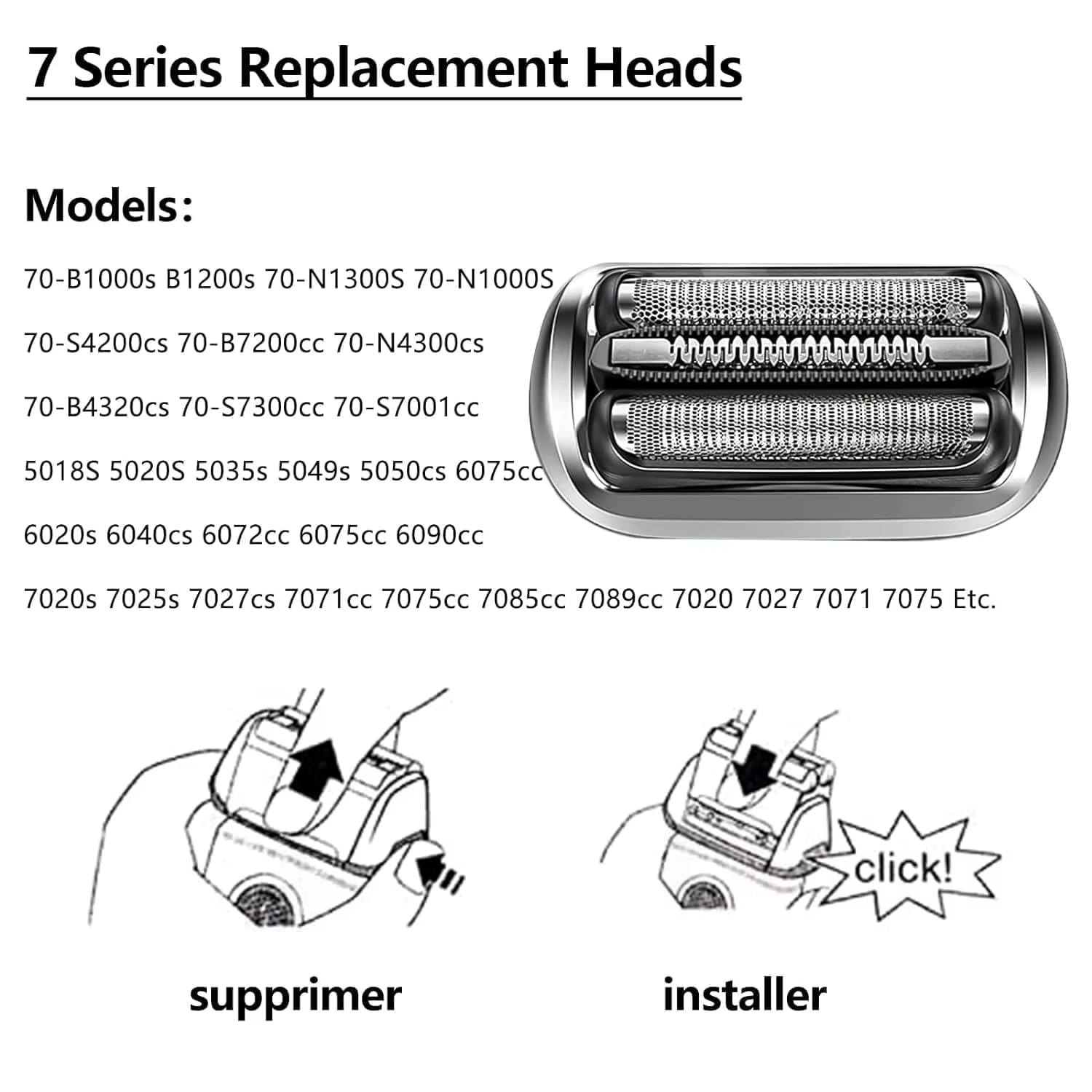 Tête de rasoir de rechange Brangdy 73S compatible