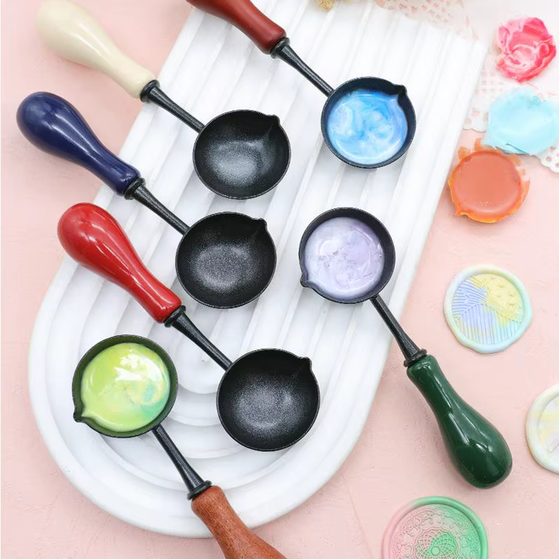 Cuillère de timbres de sceau d'avertissement, glaçage vintage, peinture au feu, outils d'artisanat de scrapbooking de mariage