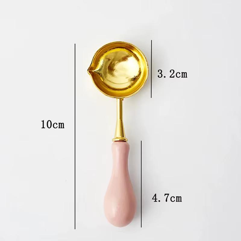 1/2/3/4 pièces Cuillère à cire en plastique avec manche anti-brûlure pour la cire à cacheter des invitations de mariage vintage