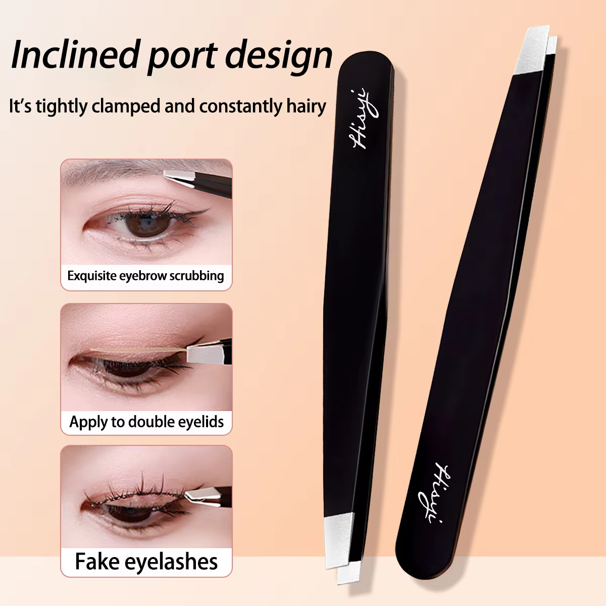 Pince à épiler pour sourcils en acier inoxydable