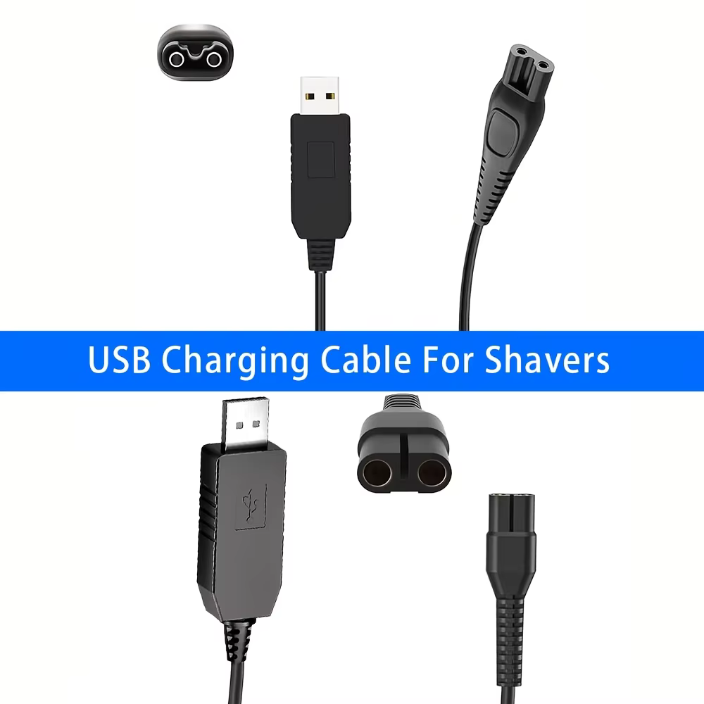 Chargeur USB pour rasoir électrique Philips série 3000 5000 7000 9000/Oneblade QP2520 QP2620 RQ320 RQ328 RQ330 RQ331