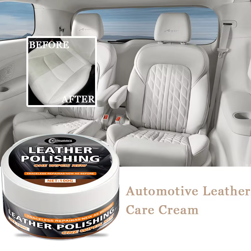 Crème de soin du cuir pour voiture, 1 pièce, une crème spéciale de réparation et de restauration pour sièges et canapés en cuir endommagés. Hydrate en profondeur tous les types de peau