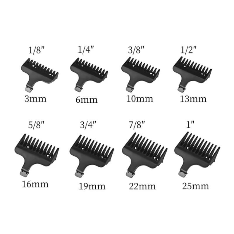 Kit de 8 Guides de Coupe pour Tondeuse à Barbe Wahl 40mm