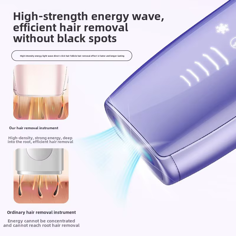 Dispositif portatif d'épilation de laser d'IPL avec le système de refroidissement par glace indolore pour une peau lisse