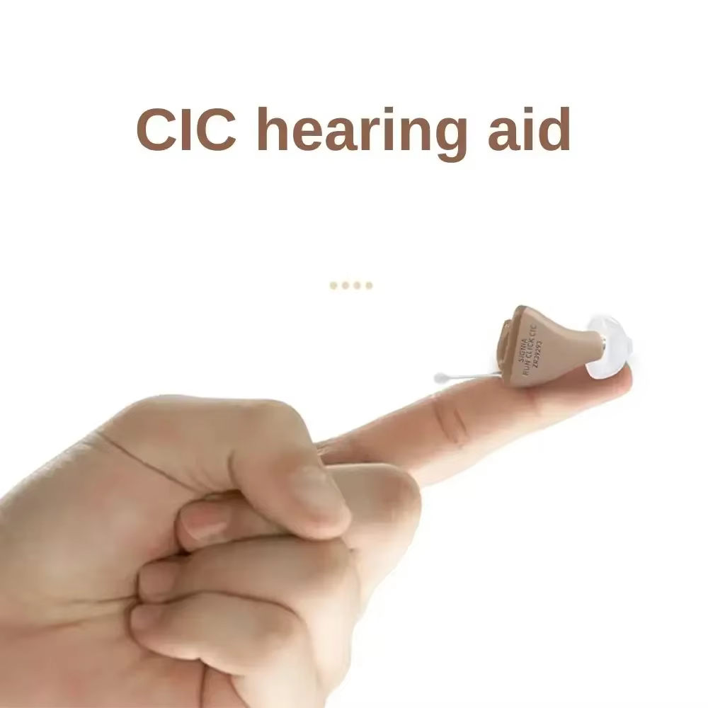Signia-ITC Digital Invisible CIC Hearing Aid, RUN Click Smartphone, 8 Canaux, Andrea Fit Dry Case