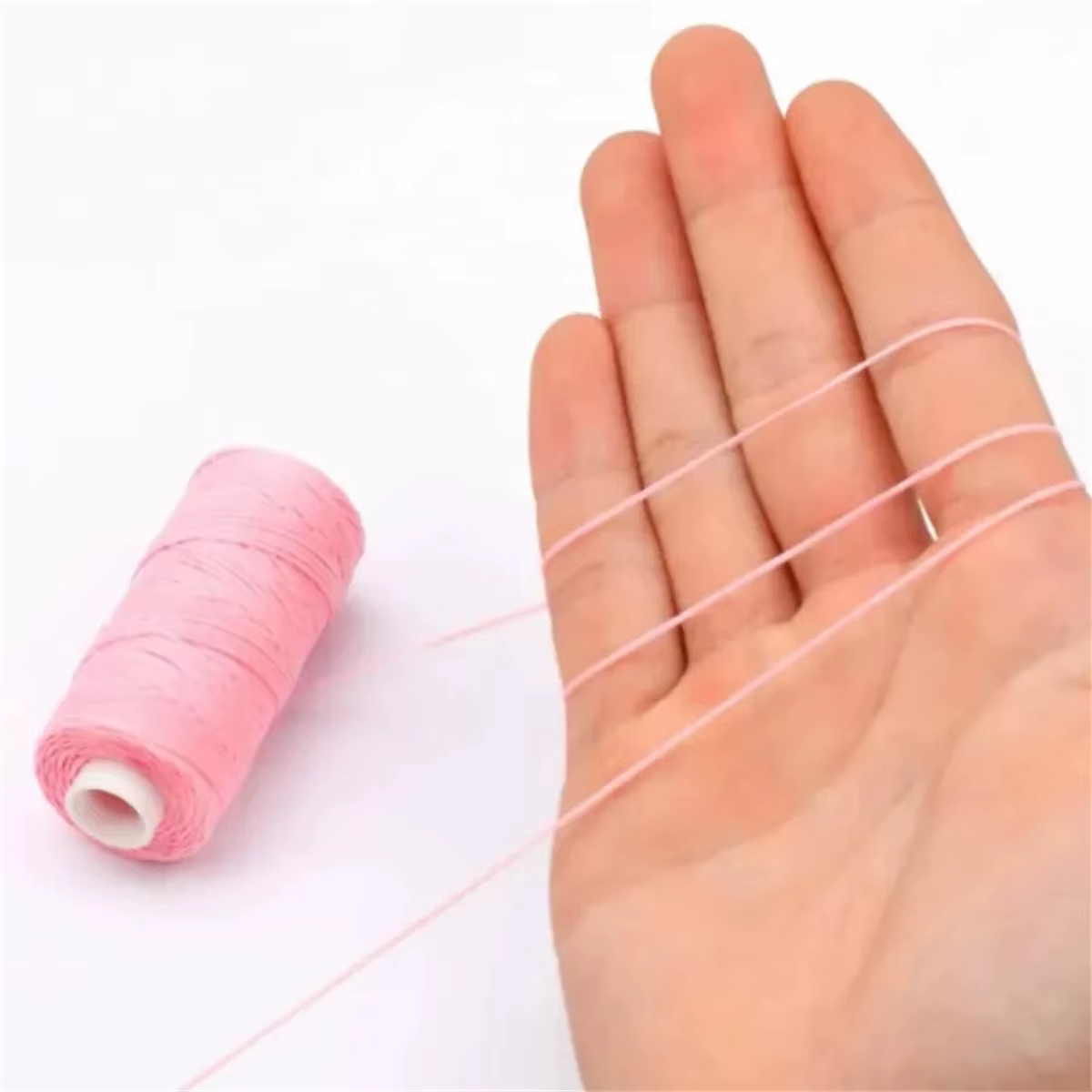 Fil de cire à coudre pour cuir, pratique, long, bricolage, reliure de livre, réparation de chaussures, projets en cuir, 50m, 1 pièce