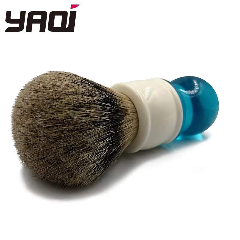 2026 Brosse à raser Yaqi 24mm Aqua Highmountain Silvertip en poils de blaireau pour homme