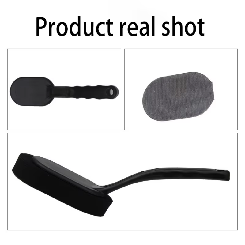 Éponge à cirer pour roues de pneus de voiture, brosse de nettoyage, polissage, brosse à manche Long, cire, lavage, essuyer, soins de la peinture, amovible
