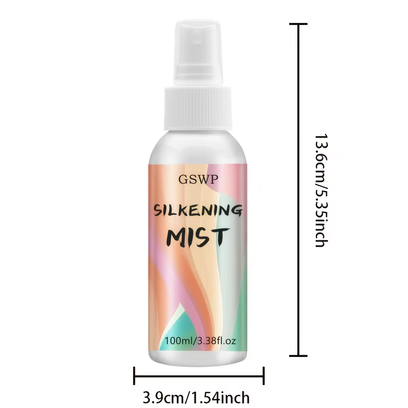 GSWP Silky Hair Spray est un soin sans rinçage avec protection thermique, un parfum agréable et laisse les cheveux lisses et brillants. 100ml