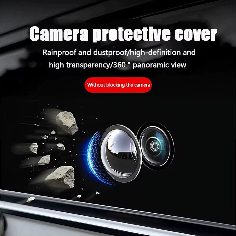 Housse de protection pour caméra de voiture, 360° ° Objectif de caméra de recul panoramique haute définition, avec housse de protection étanche et anti-poussière