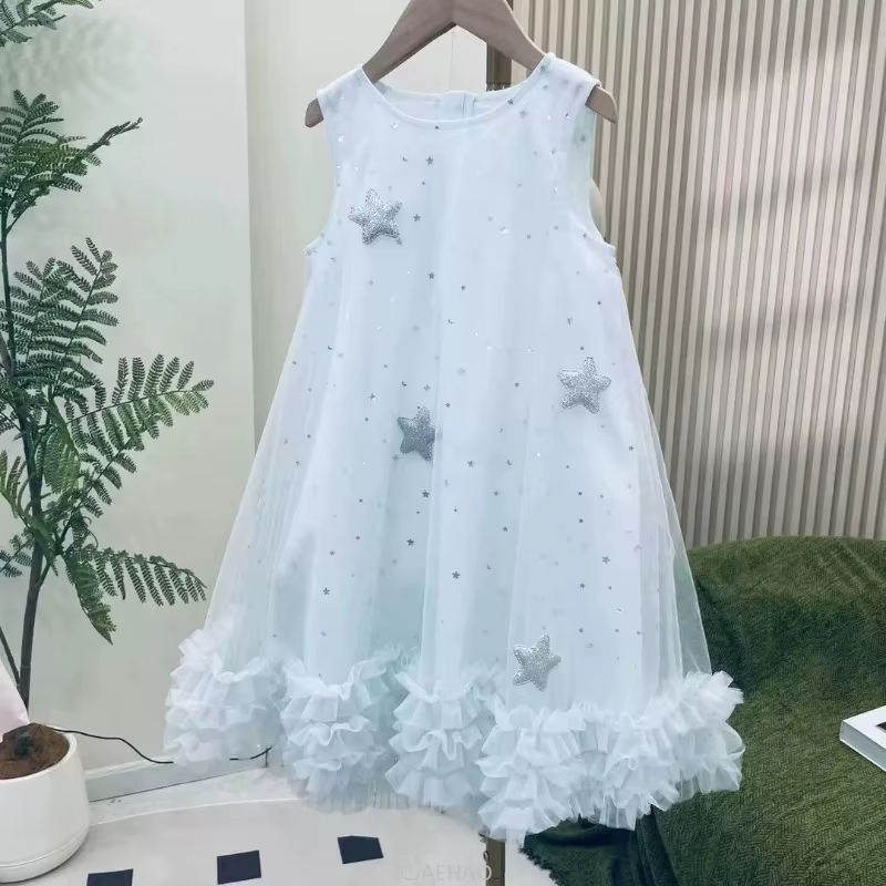 Vêtements pour adolescentes, robe de soirée blanche pour enfants, tenue d'anniversaire à fleurs, robe de princesse d'été avec ailes, nouvelle collection 2025