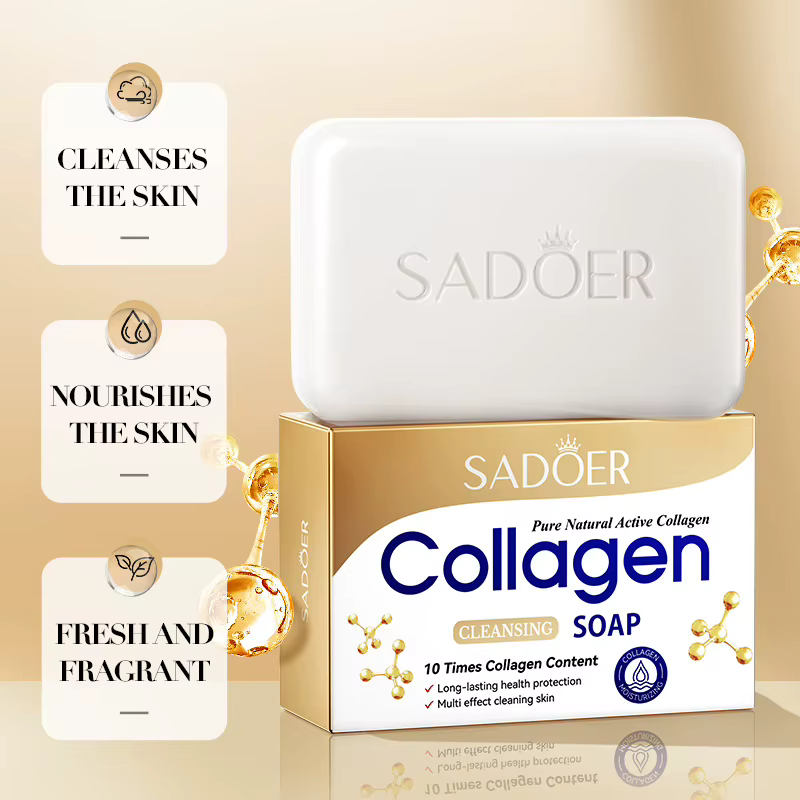 Savon Artisanal Nettoyant au Collagène - Mousse Nettoyante Portable pour Lavage des Mains