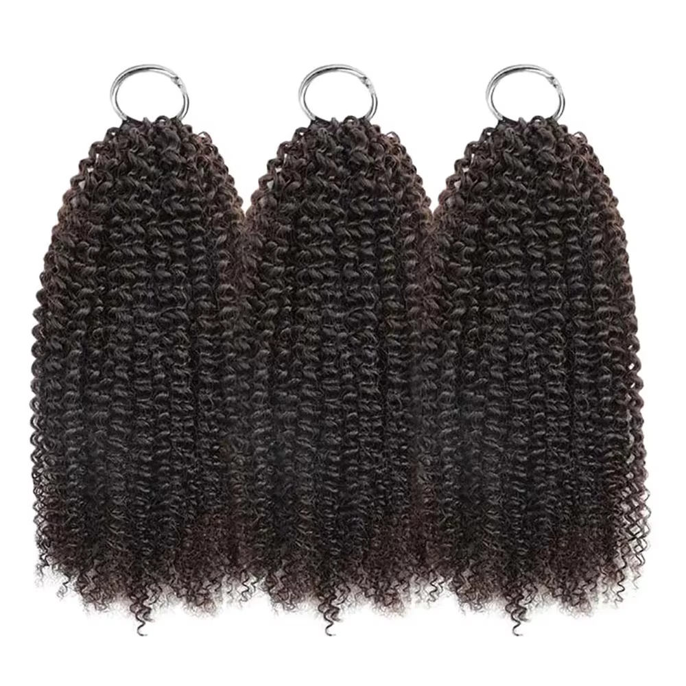 7 pièces d'extensions de cheveux en crochet afro bouclés, plumes, réutilisables, tresses bohèmes, cheveux humains, plumes invisibles, nœuds miraculeux en crochet
