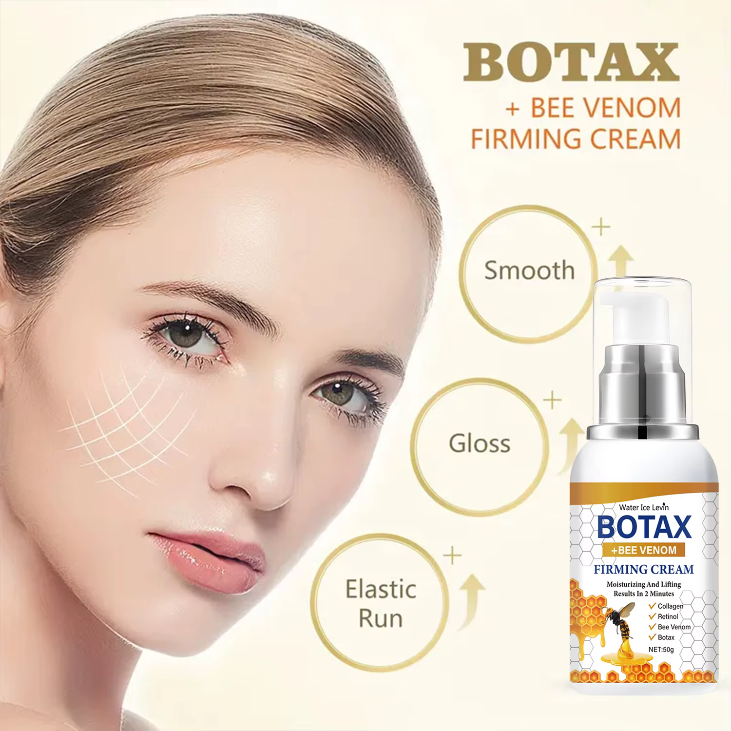 Crème raffermissante Botax au venin d'abeille et au rétinol – Lifting et hydratant de 2 minutes