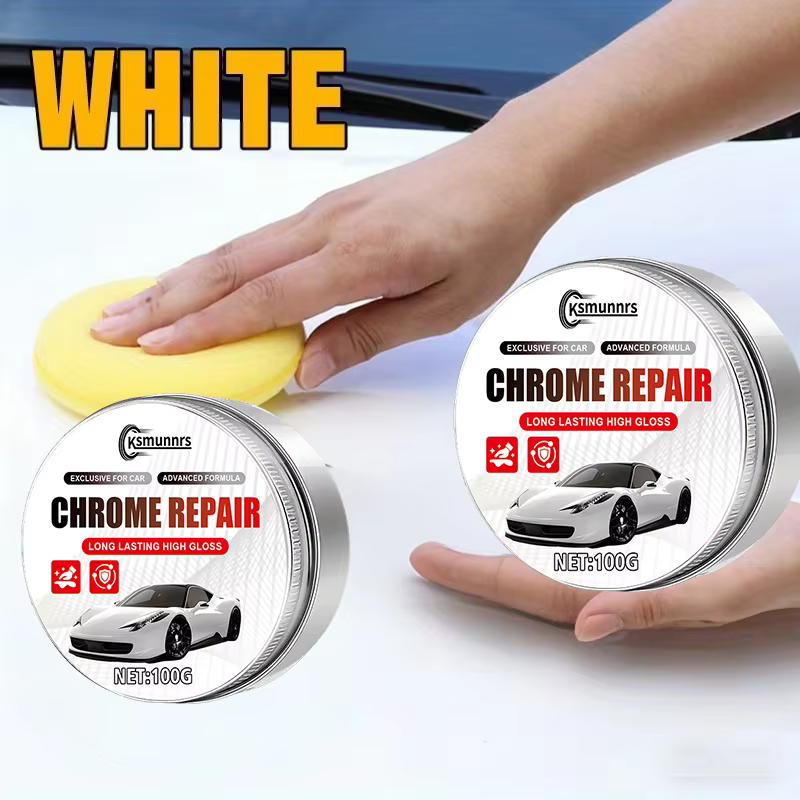 Cire blanche spéciale pour voiture, cire de polissage et de rénovation pour peinture blanche, cire de protection imperméable à revêtement cristallin pour la protection de la peinture