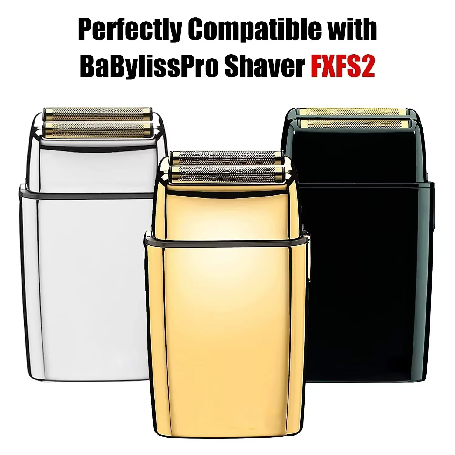 Tête de rechange feuille et lames de coupe compatibles avec BaBylissPRO Double FXFS2 rasoir électrique en métal
