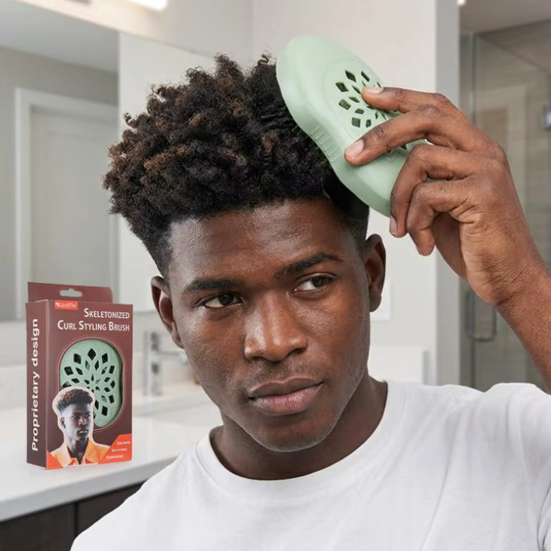1 brosse professionnelle pour cheveux bouclés africains, outil de coiffure magique pour boucles, ondulations et dreadlocks, réutilisable, pour cheveux afro