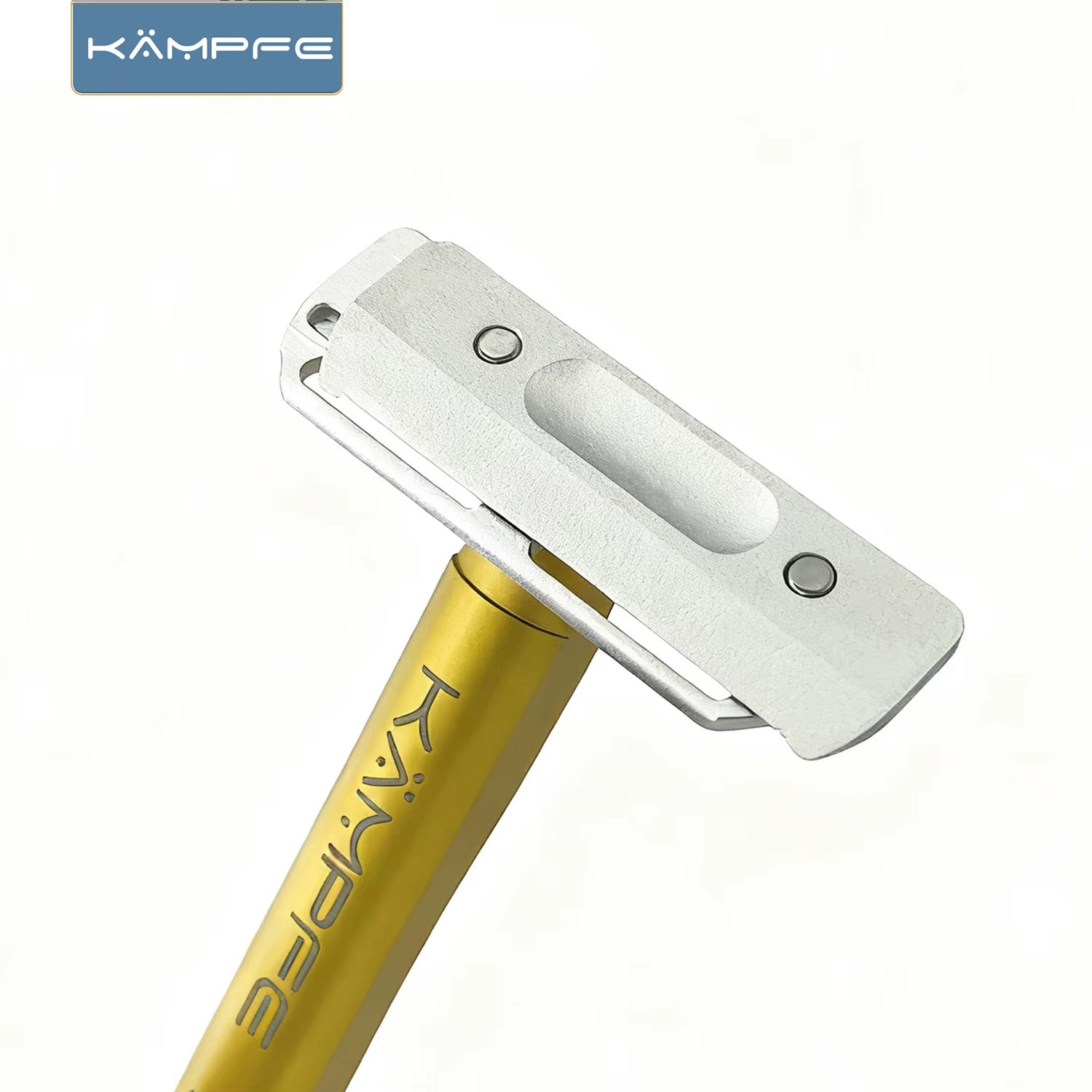 Rasoir de sécurité manuel KAMPFE CNC à lame simple en aluminium