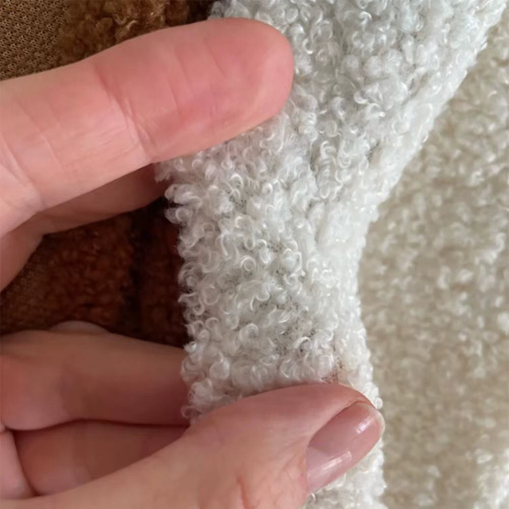 Teddy polaire tissu agneau cachemire hiver doux granulaire peluche couleur unie Polyester flanelle pour vêtements canapé chapeau pull bricolage jouet