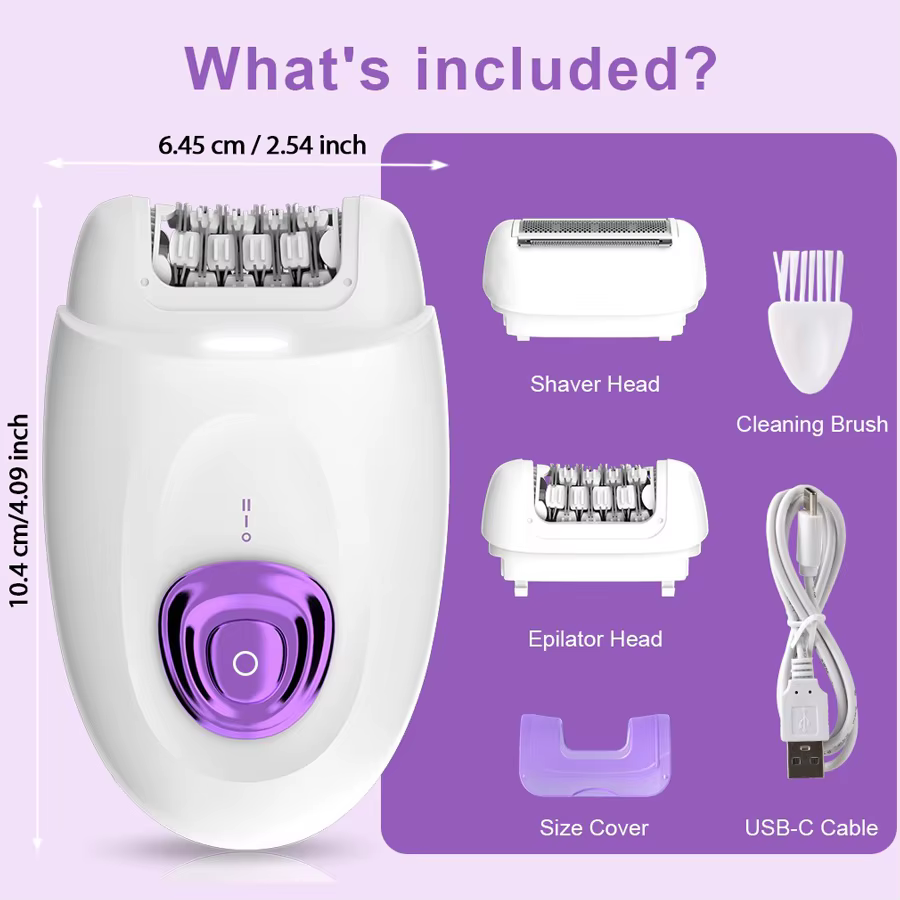 Épilateur et rasoir électrique Rechargeable 2 en 1