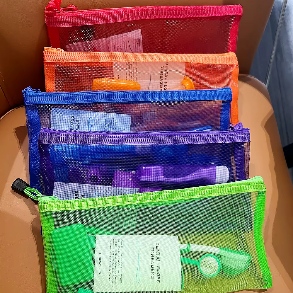 Kit de Soins Orthodontiques, Hygiène Buccale, Livres de Dents, Miroir Buccal, Brosse Interdentaire, Fil d'Avertissement, 8 Pièces/Ensemble