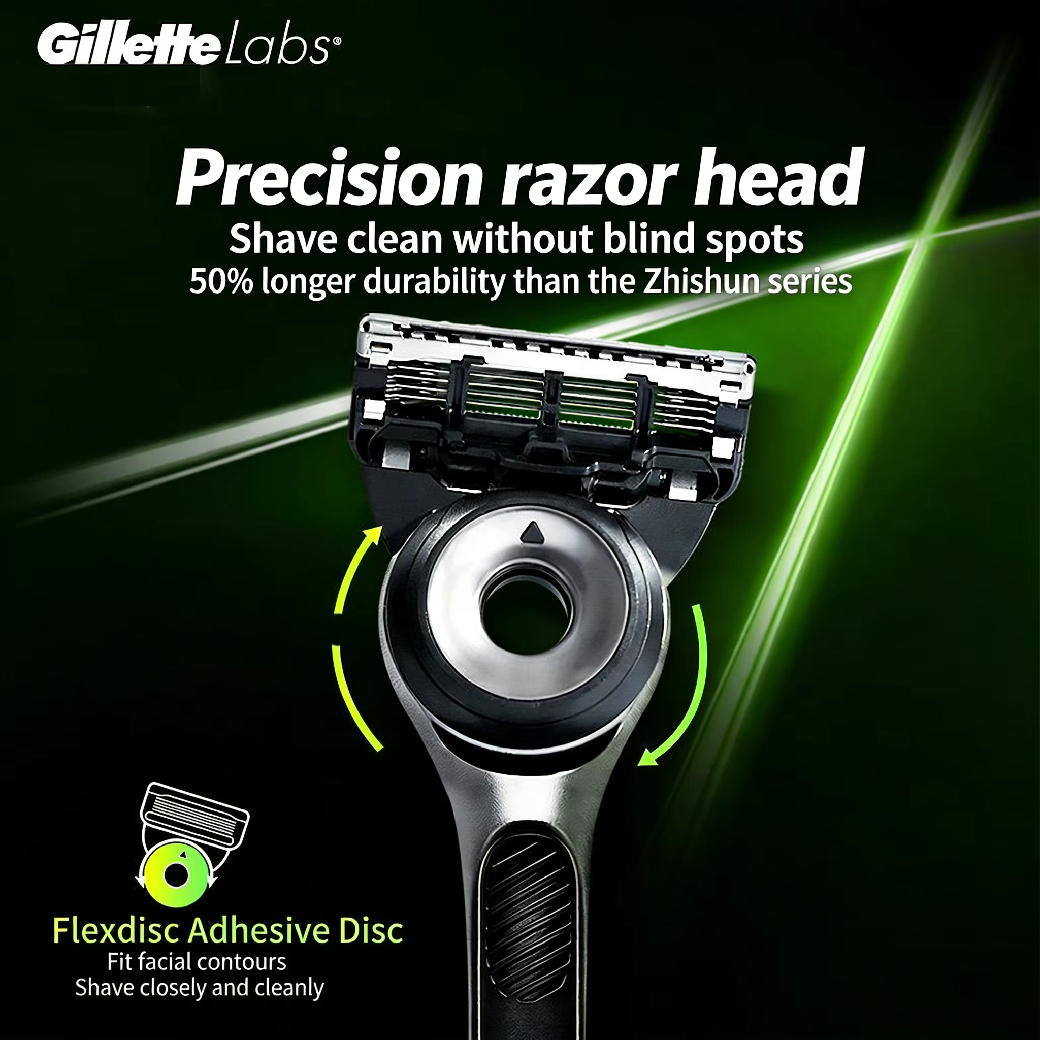 Rasoir Gillette Labs. Rasoir combiné pour homme. 1 manche