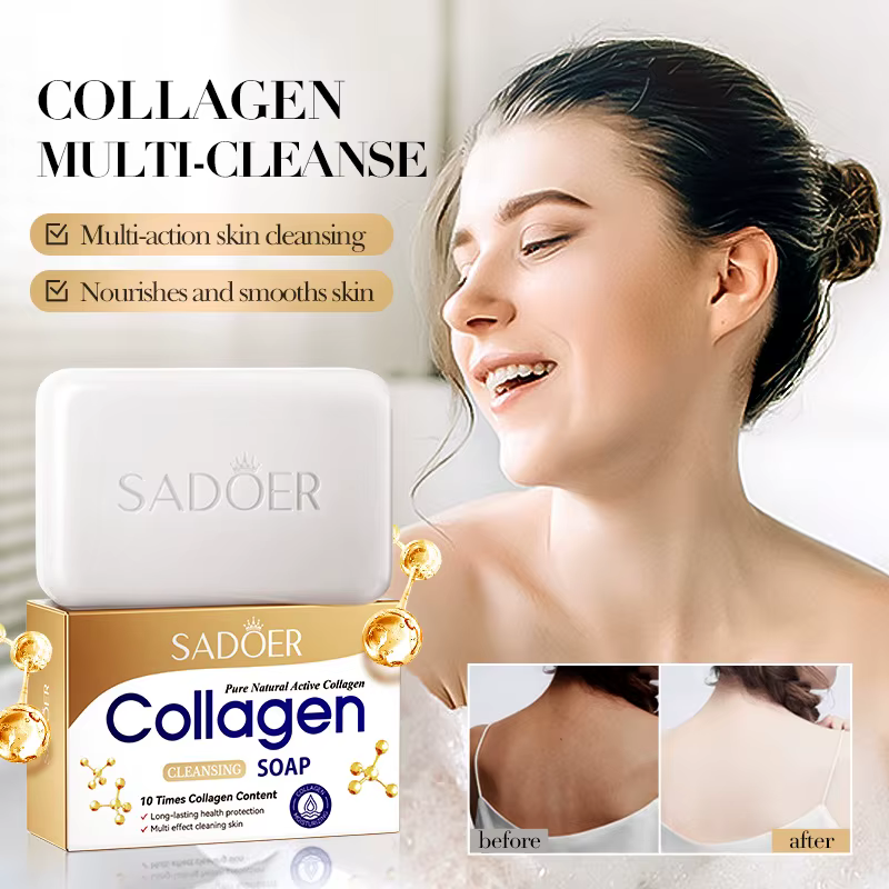 Savon Artisanal Nettoyant au Collagène - Mousse Nettoyante Portable pour Lavage des Mains