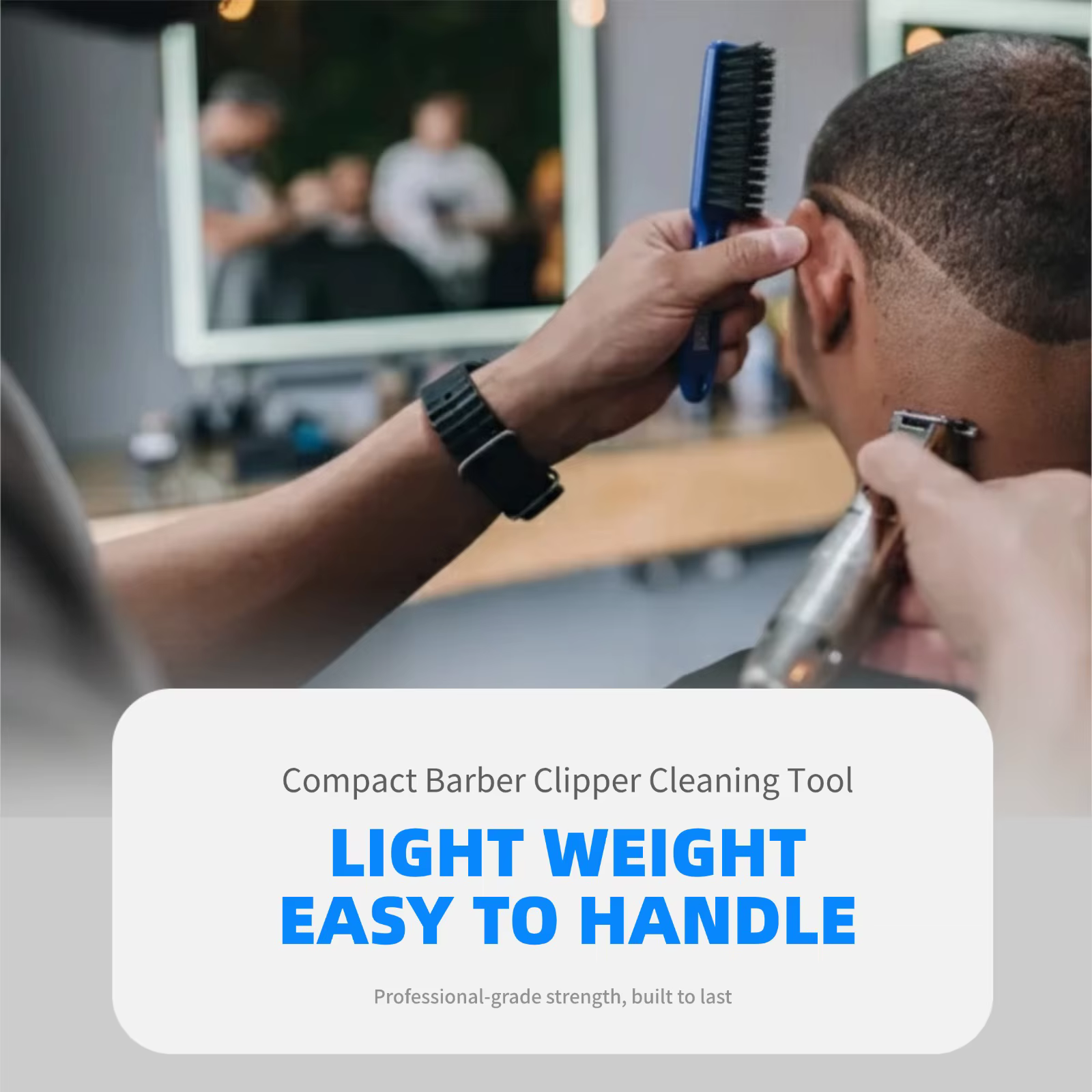 Barbier coupe de cheveux rétro huile tête fondu brosse hommes barbe coiffage