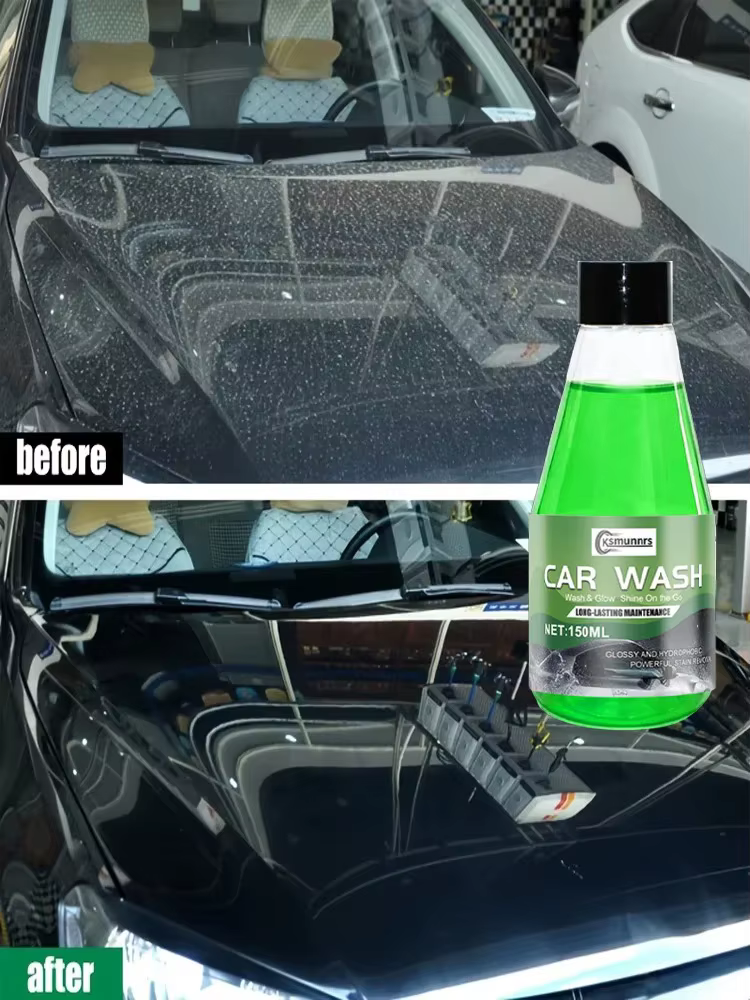 Cire de lavage auto haute mousse 150 ml, shampoing nettoyant pour voiture à mousse riche, nettoyage en profondeur, protection de la peinture, amélioration de la brillance et céramique