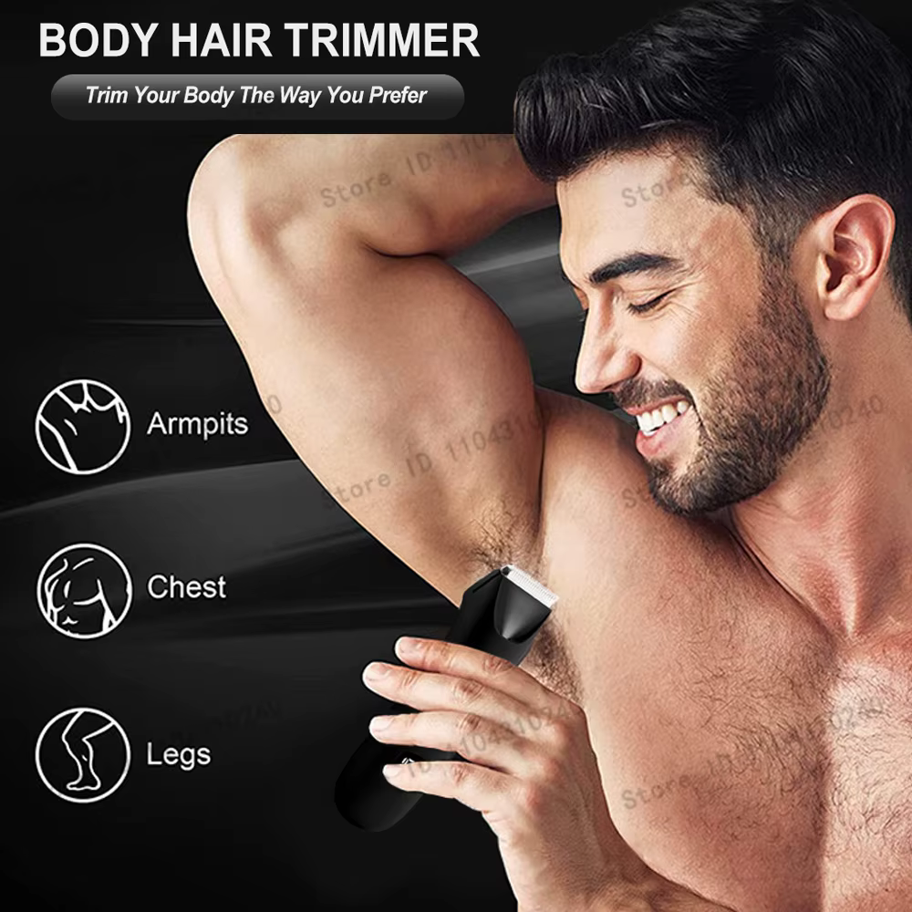 Tondeuse pour poils du corps et du pubis pour hommes et femmes, rasoir électrique indolore pour le corps et le bikini |   Rasoir étanche rechargeable par type C