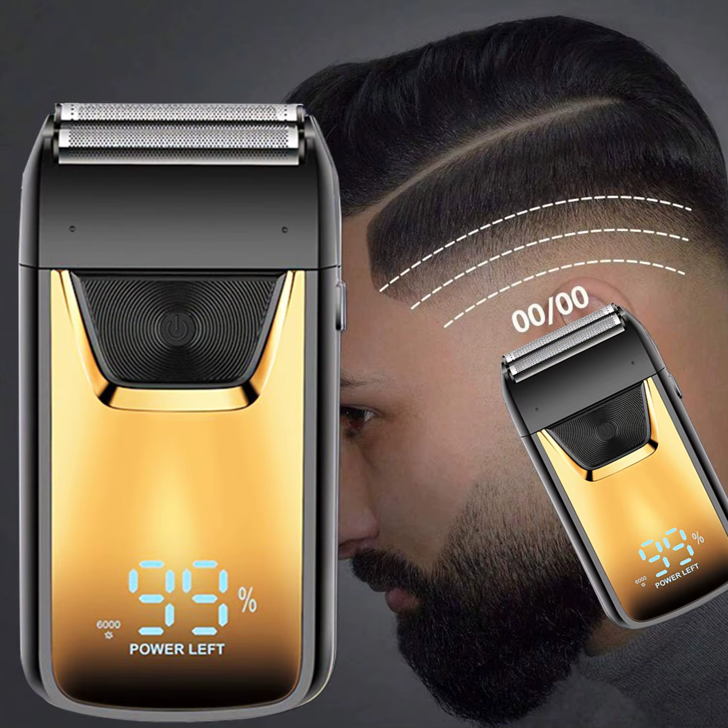 Homme barbe rasoir tondeuse électrique flottant