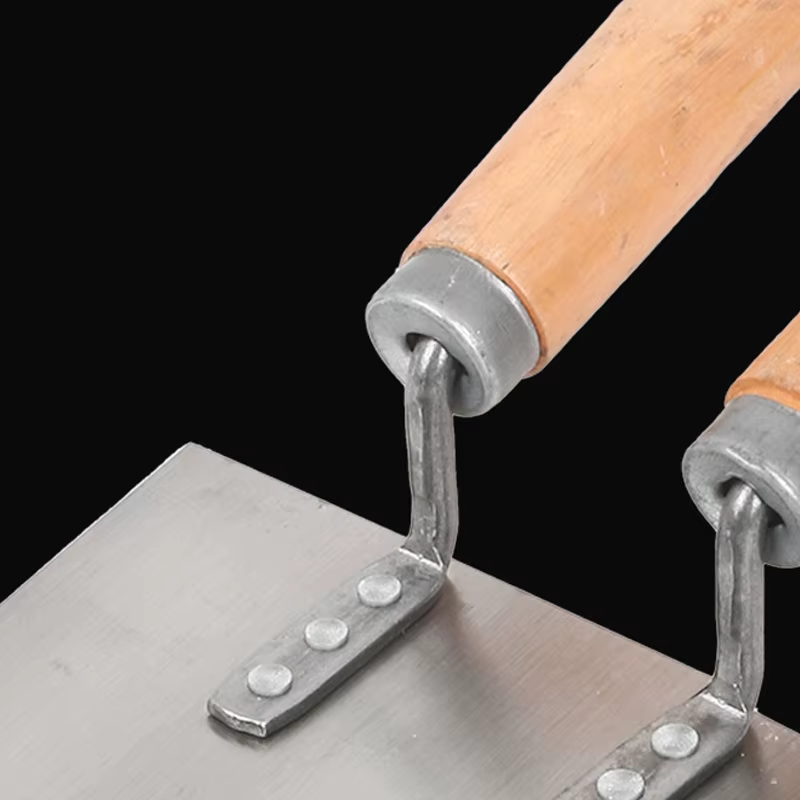 Truelle à marge flottante en ciment 13/15/16cm, couteau à mastic en acier inoxydable avec manche en bois, truelle à béton, spatule murale, outils à main