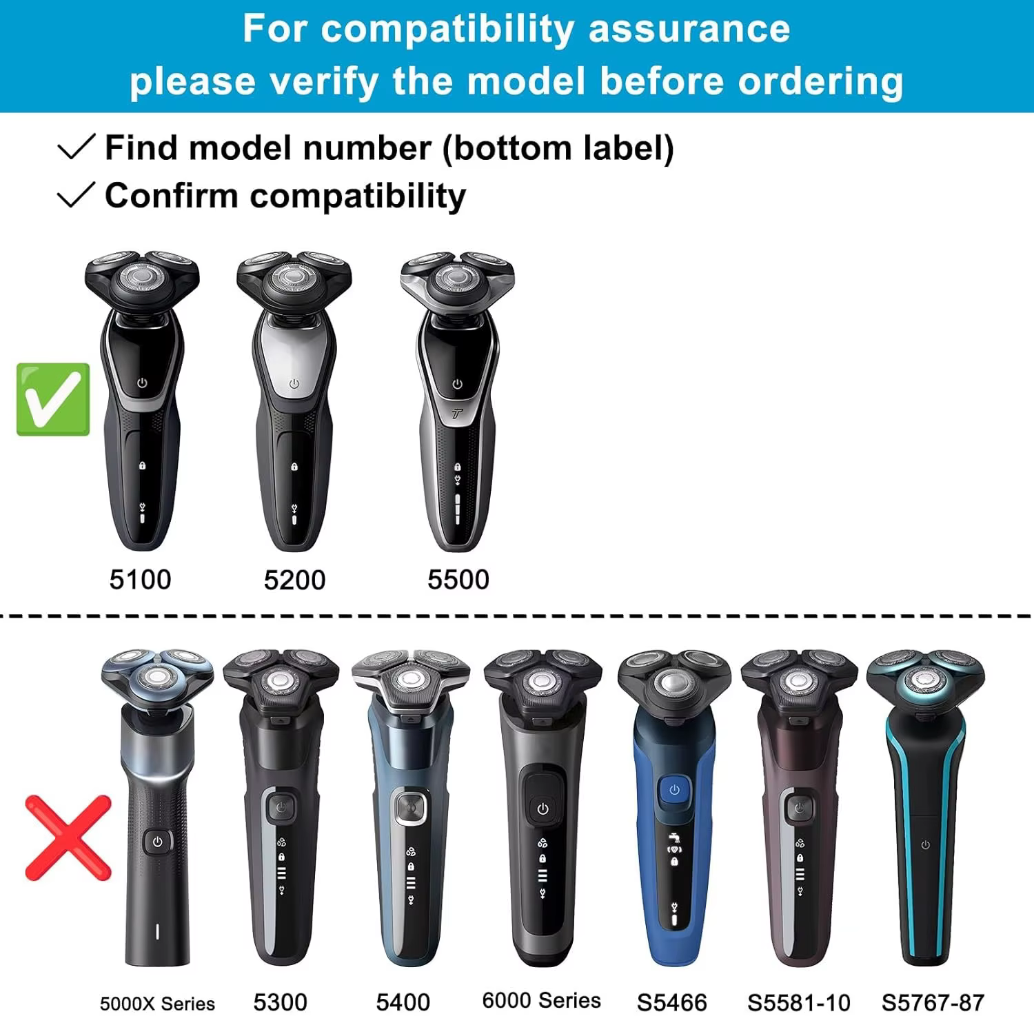 Tête de tondeuse à barbe de remplacement