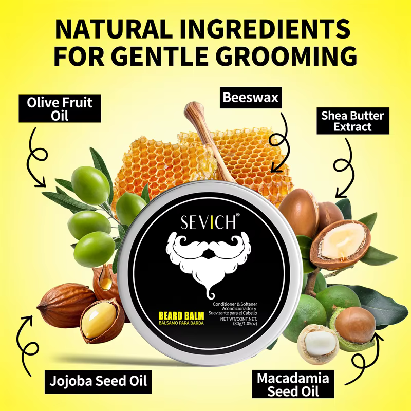 Baume à barbe 30g, cire coiffante pour barbe