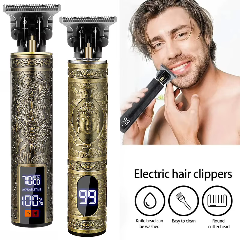 Sculpture T9 Vintage professionnel électrique Machine de coupe de cheveux USB Rechargeable Portable rasoir tondeuse pour la soin de la barbe meilleur cadeau