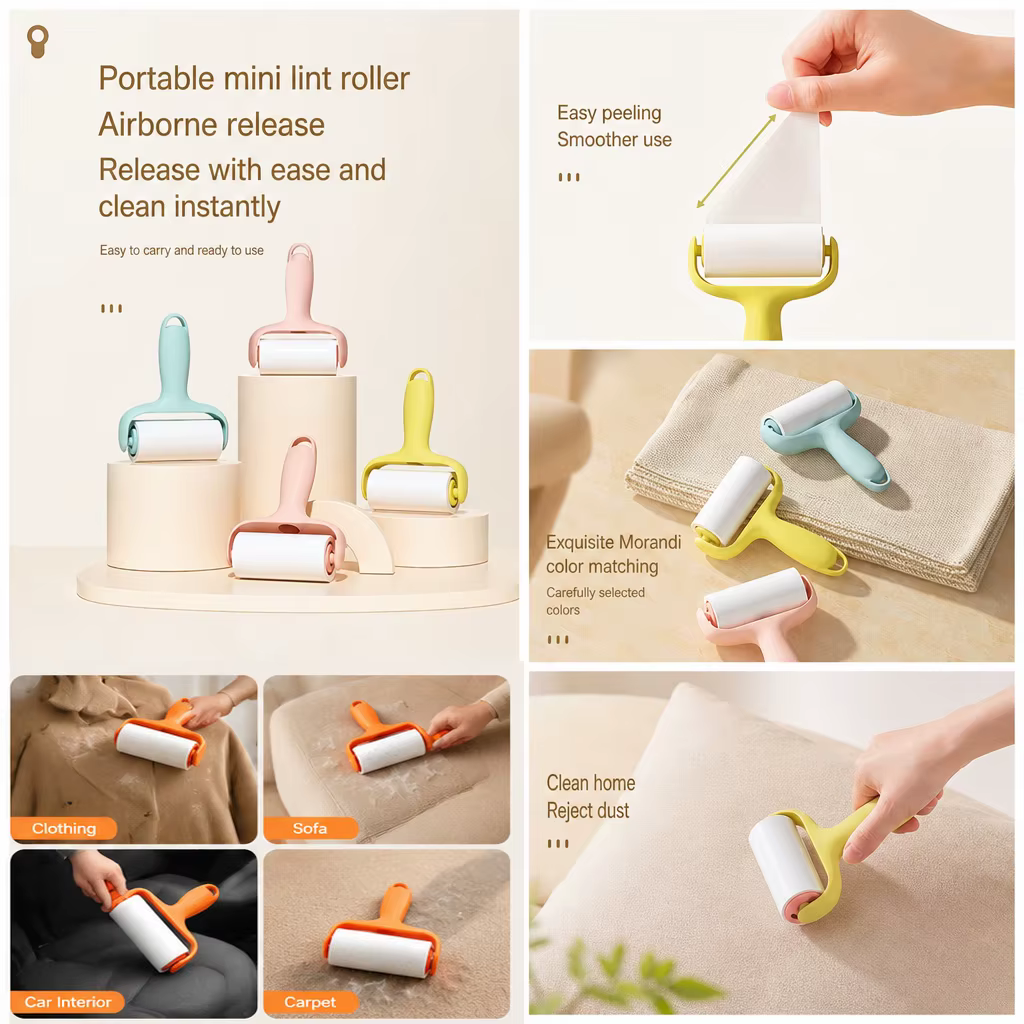 Mini-rouleau adhésif portable détachable pour l'épilation