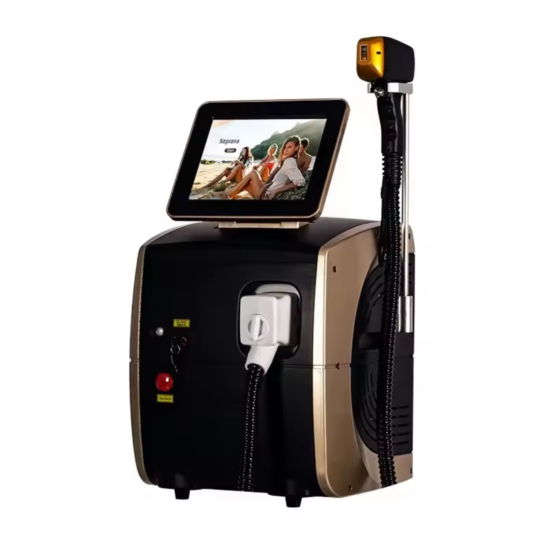 Machine d'épilation laser à diode professionnelle 4500W 755 808 1064nm Ice Titanium 4 longueurs d'onde