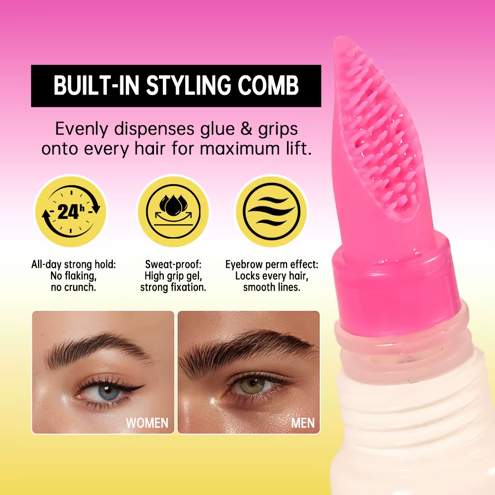 Gel de stratification des sourcils avec peigne