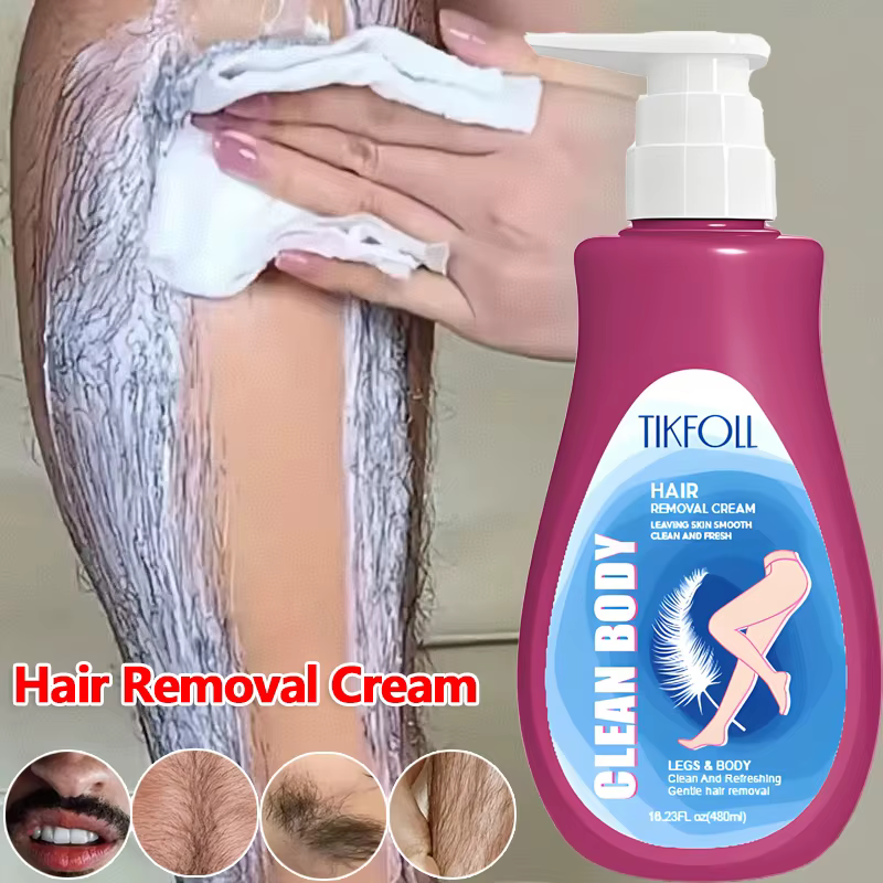Crème dépilatoire douce à action rapide pour hommes et femmes de 480 ml