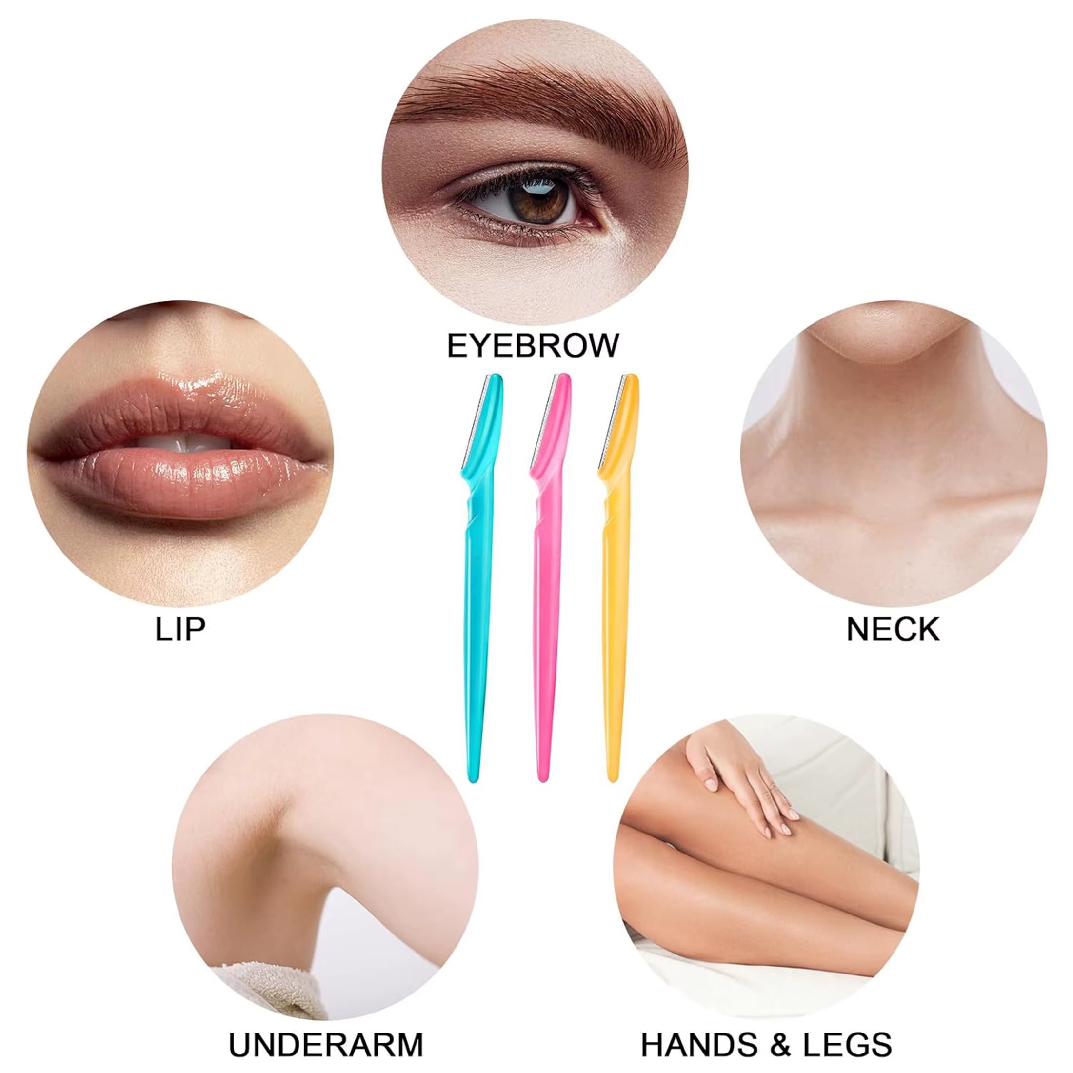Rasoir à sourcils et rasoir pour le visage pour femmes et hommes