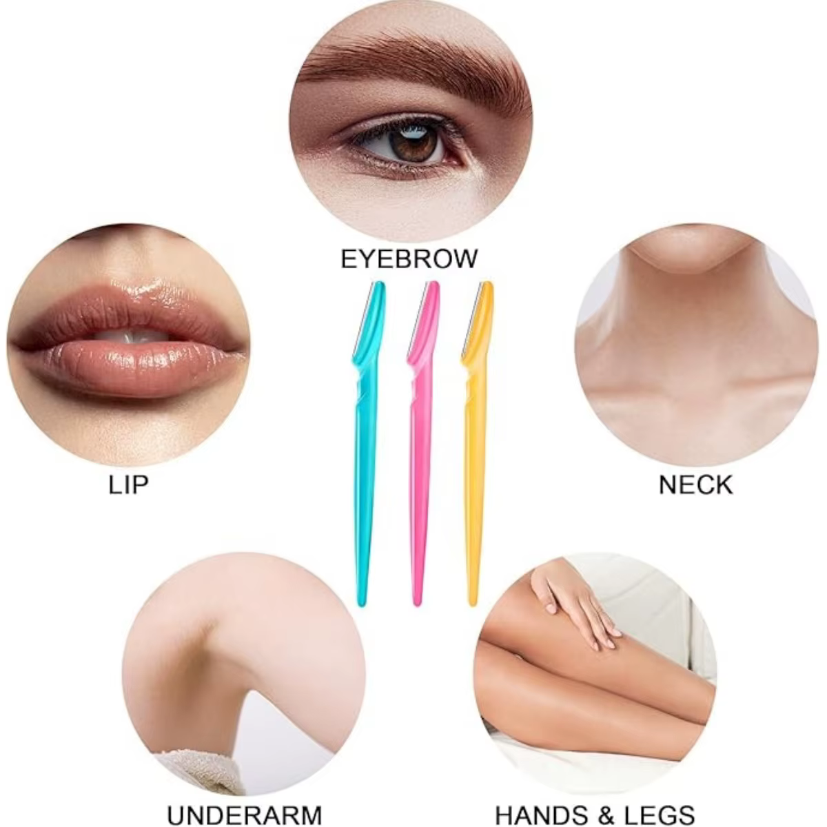 Ensemble de rasoir à sourcils polyvalent pour femmes et hommes