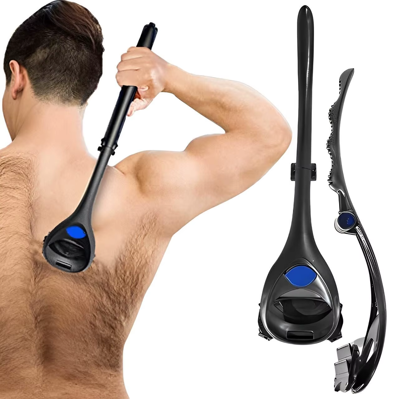 Rasoir arrière indolore personnalisable 2 en 1