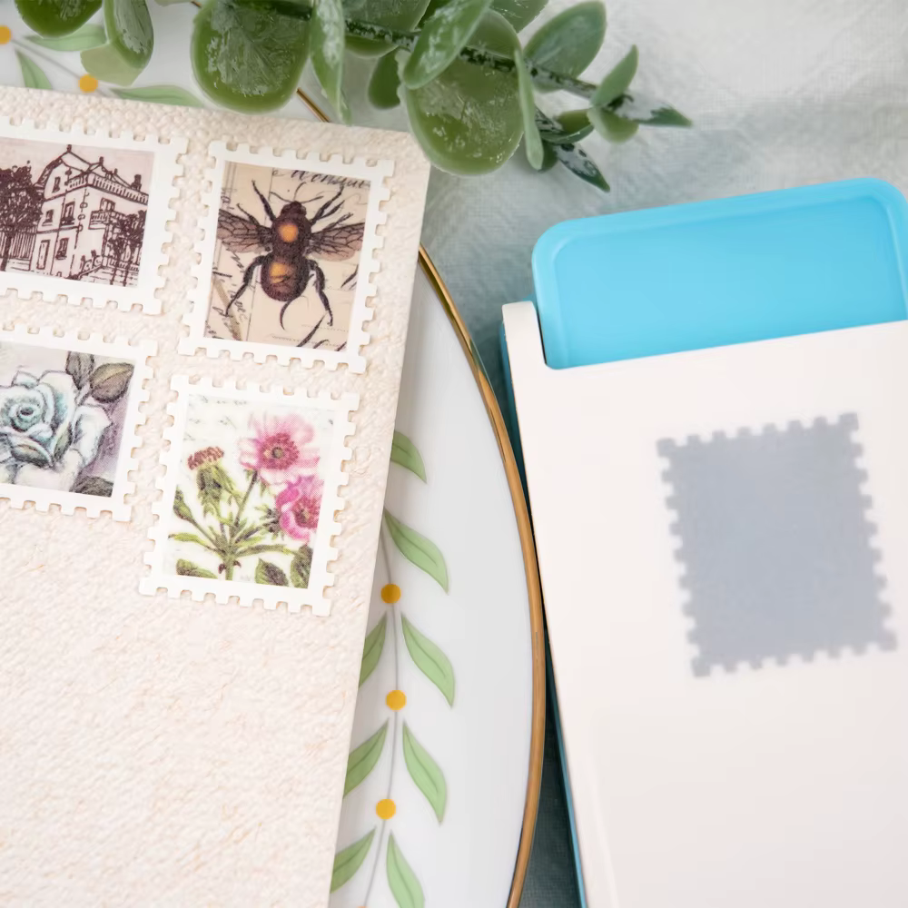 Machine à embosser les timbres-poste avec poinçon rectangulaire de 1x0,8 pouce, outil de bricolage pour scrapbooking et fournitures de fabrication de cartes