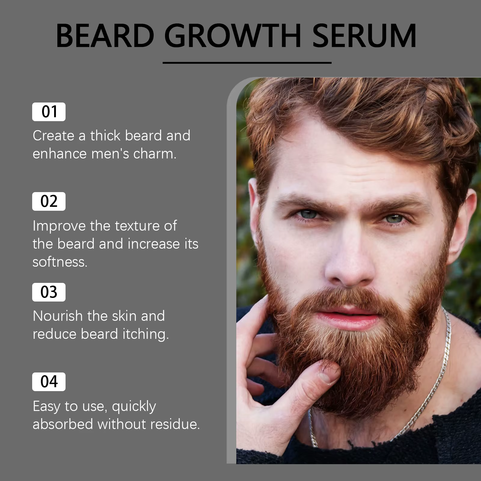 Huile de soin épaississante pour barbe avec applicateur à bille 0