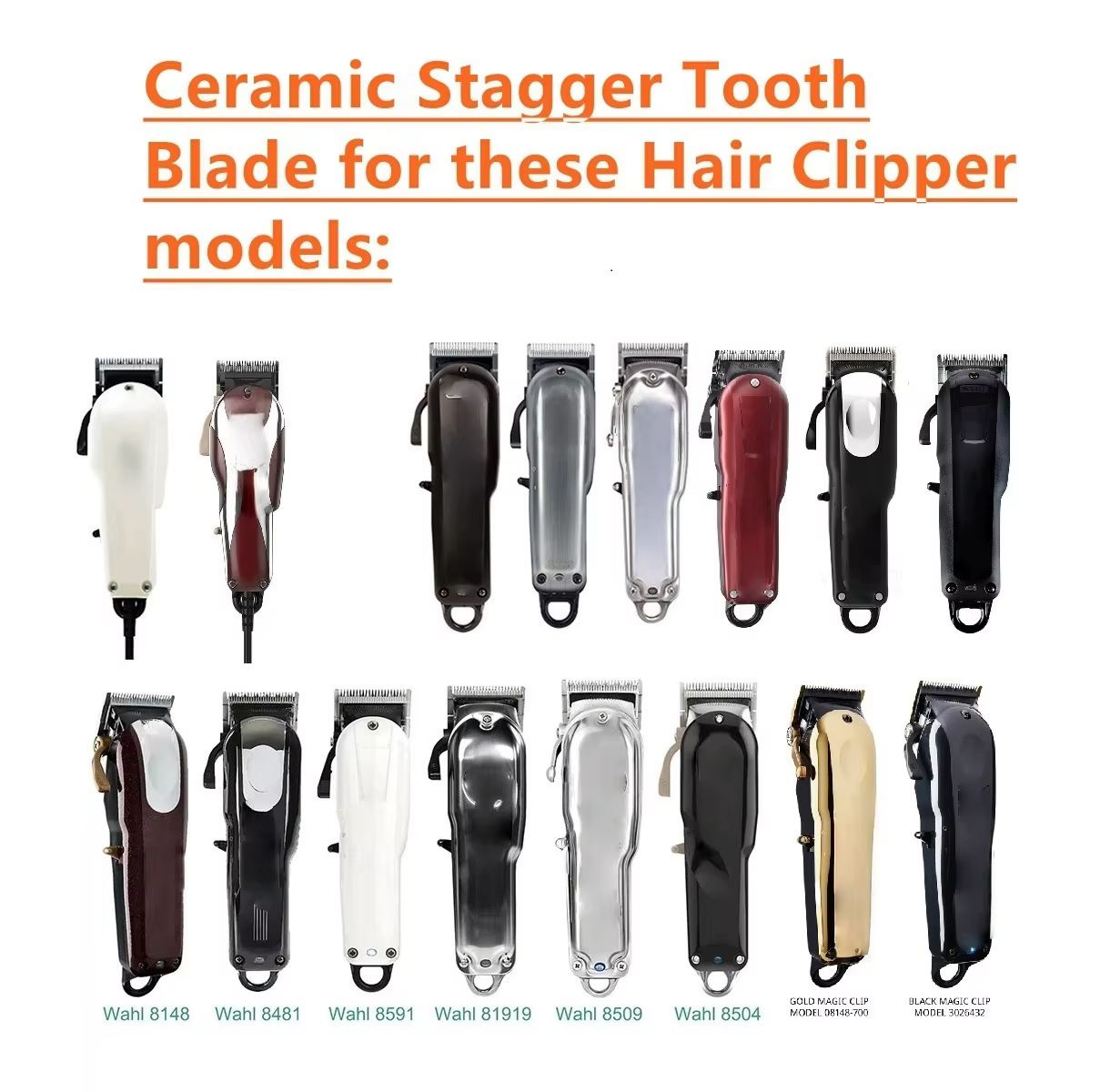Lames de tondeuse en céramique de remplacement pour Wahl Super Taper