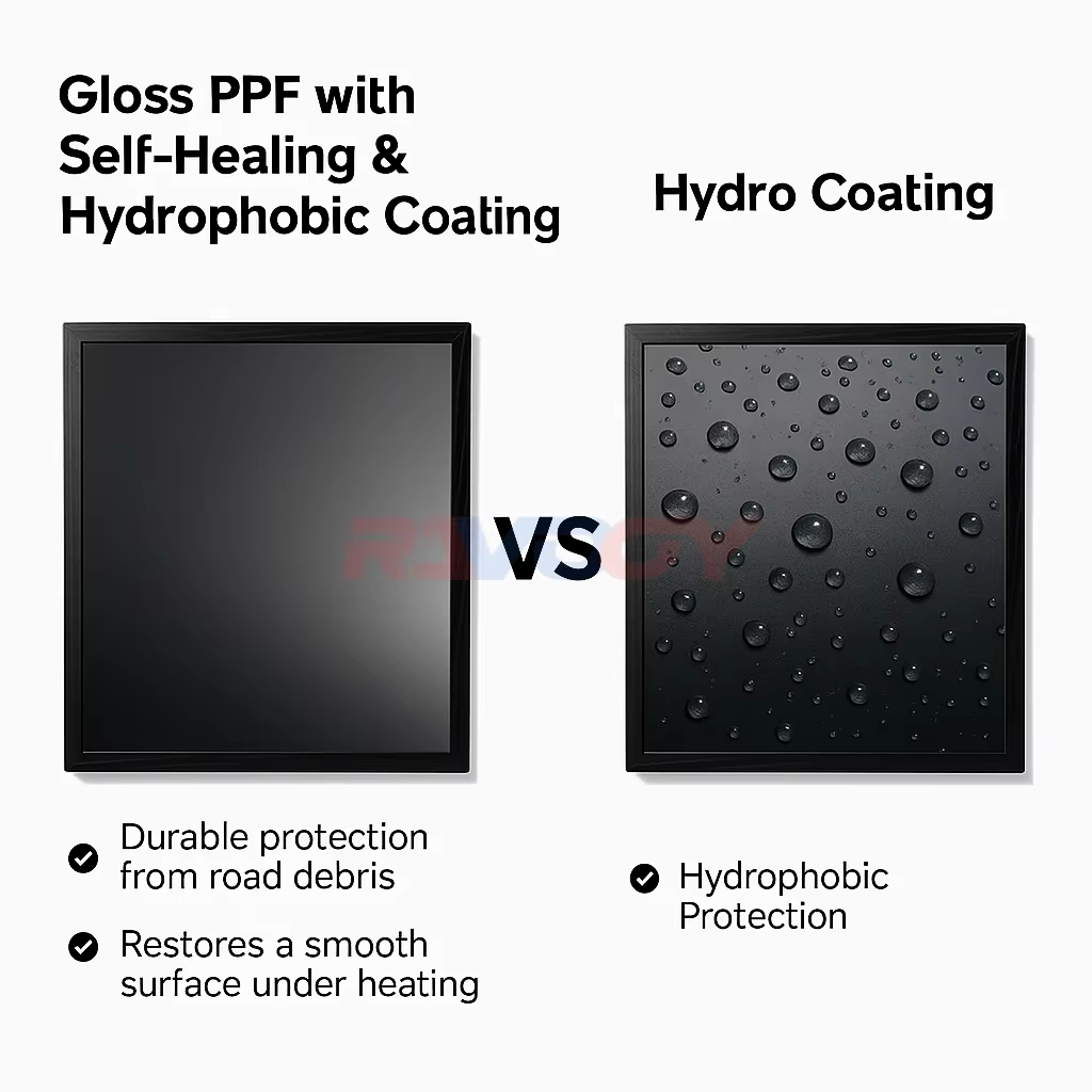 Kit de protection de peinture PPF avant prédécoupé noir brillant/mat 8,5 mil pour AITO M7 base 2022-2026, film transparent auto-réparant en TPU