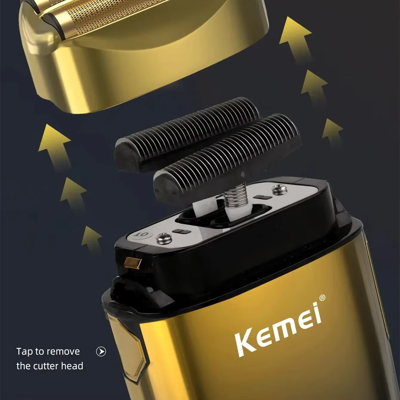 Kemei TX10 rasoir électrique cheveux Rechargeable visage et barbe feuille