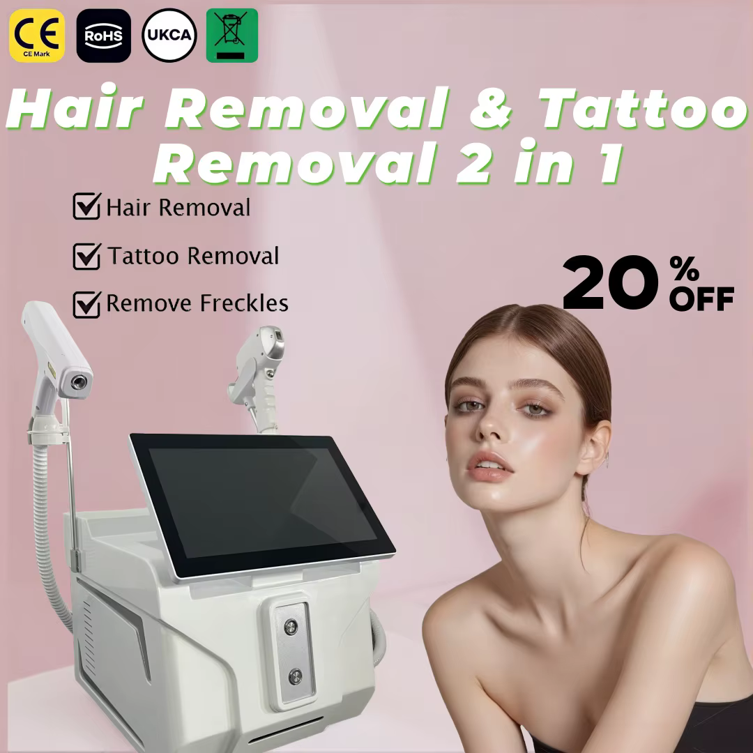 Appareil de beauté laser Pico tout-en-un pour l'épilation permanente et le traitement des pigments