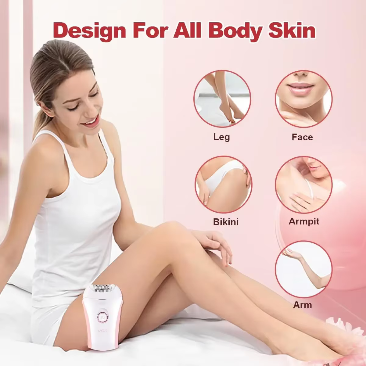 Remover Professionnel Épilateur Électrique Jambe Corps Aisselles Épilation Bikini 2 Vitesse