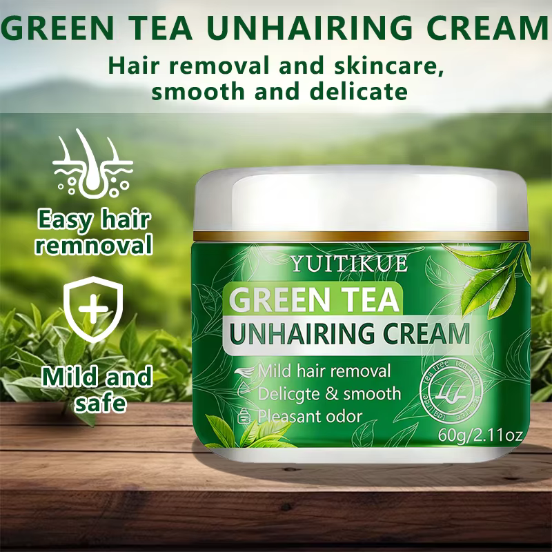 Crème dépilatoire au thé vert YUITIKUE - Formule douce